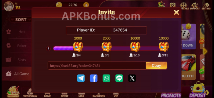 luck 55 game APK